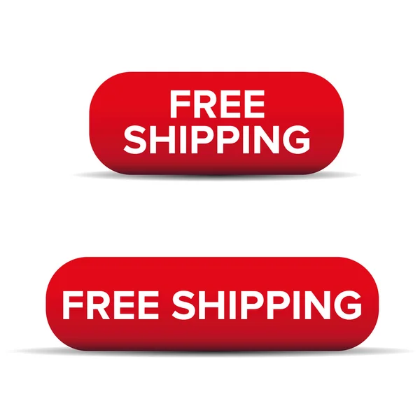 Free Shipping button vector — Stock Vector