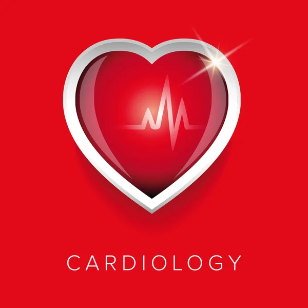 Cardiologie ontwerp met heartt — Stockvector