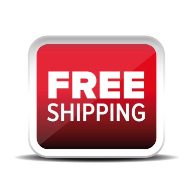 Ücretsiz nakliye düğmesini vektör