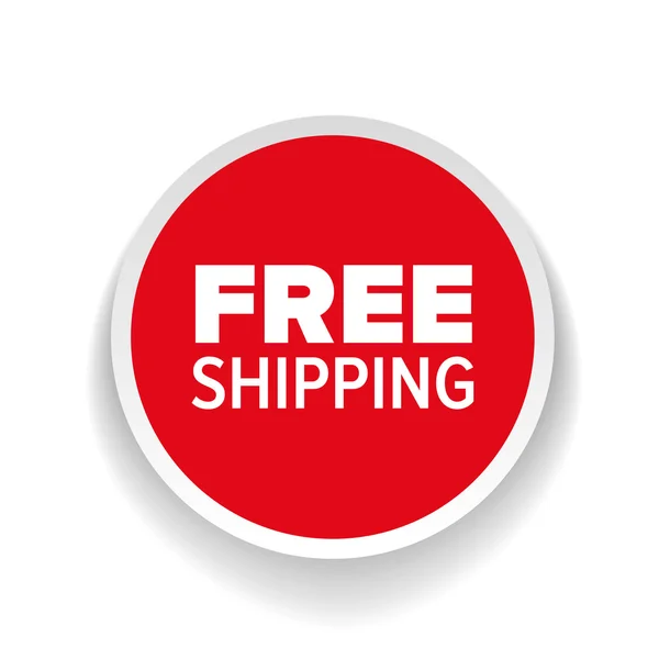 Free shipping button vector — Stock Vector