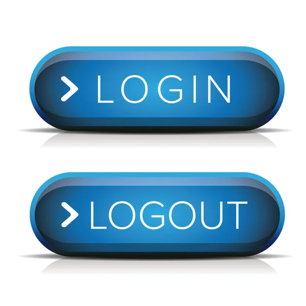 Login logout botão vetor — Vetor de Stock