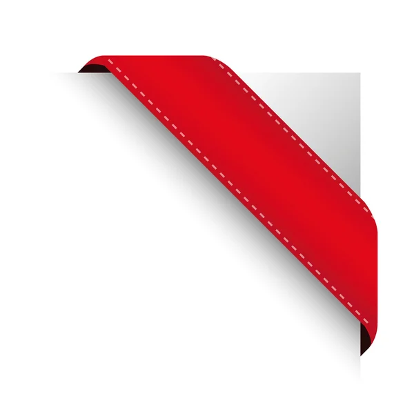 Red Corner ribbon vector — Stock Vector