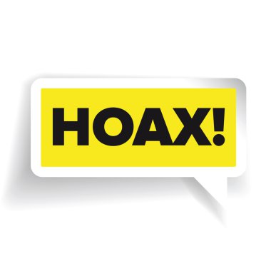 Internet Hoax uyarı etiketi vektör