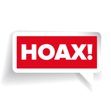 Internet Hoax uyarı etiketi vektör