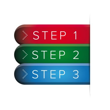 Bir iki üç - düğme ilerleme