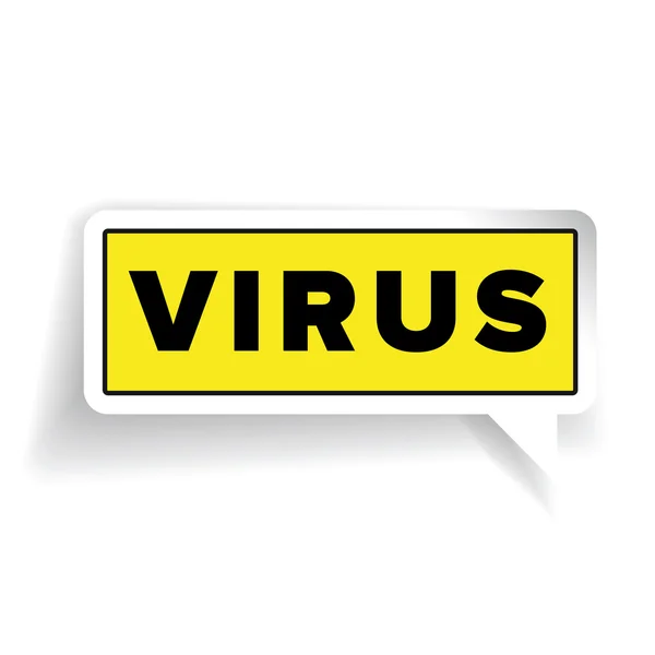 Vecteur d'étiquette de signe de virus — Image vectorielle