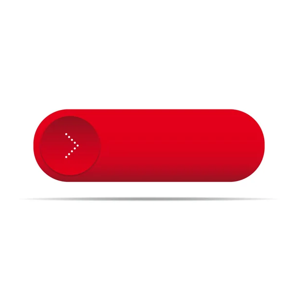 Empty red button for web vector — Stock Vector