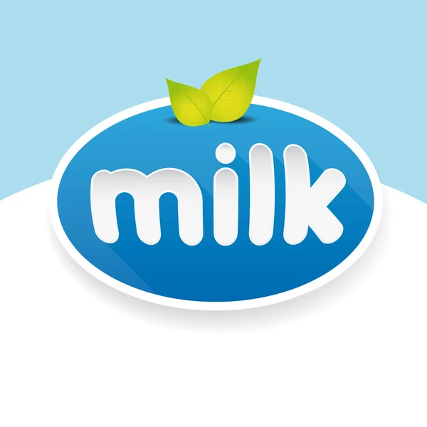 Milk label lettering vector — Stock Vector