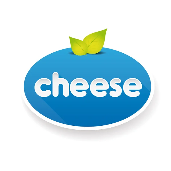 Segno vettore etichetta formaggio — Vettoriale Stock