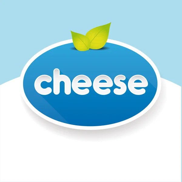 Peynir etiket vektör işareti — Stok Vektör