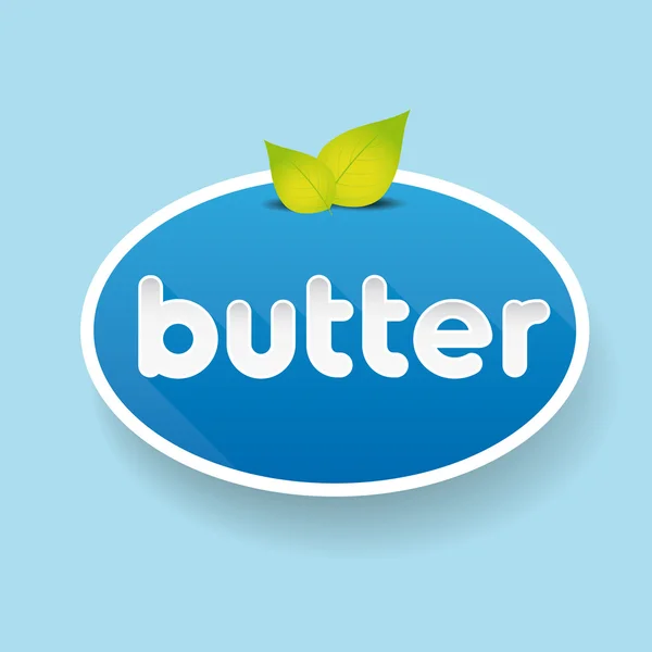 Beurre étiquette signe vecteur — Image vectorielle