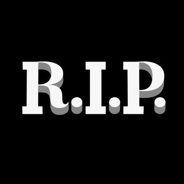R.I.P. dinlenme barış işareti vektör