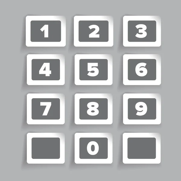 Conjunto de números. Etiqueta vectorial — Vector de stock