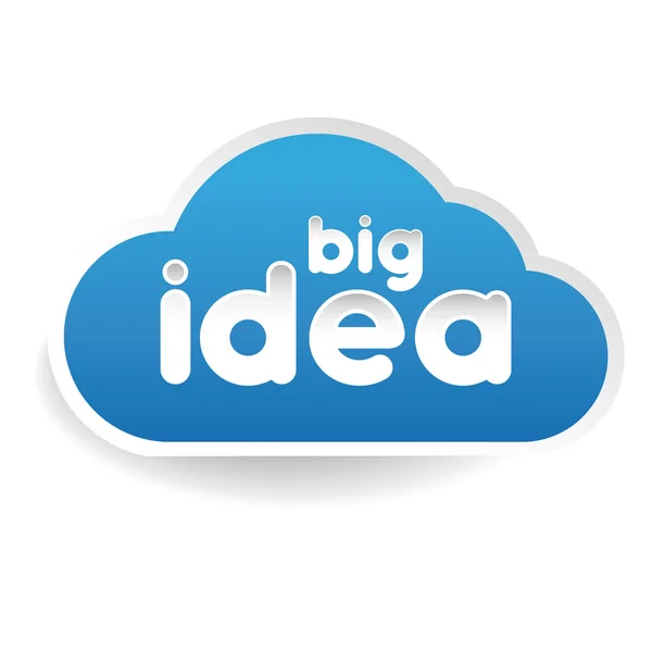 Idea cloud label — Stock Vector