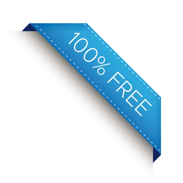 100% gratis hoek lint — Stockvector