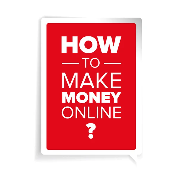 How to make money online label vector — 스톡 벡터