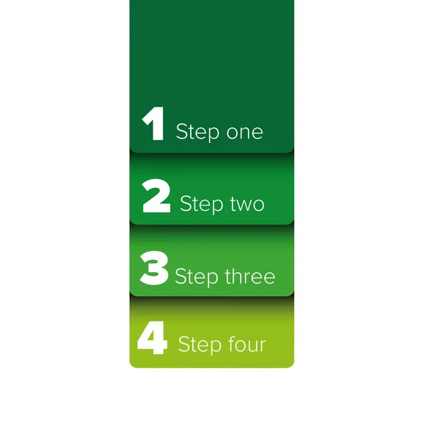 Un deux trois quatre étapes barre de progression étiquette — Image vectorielle