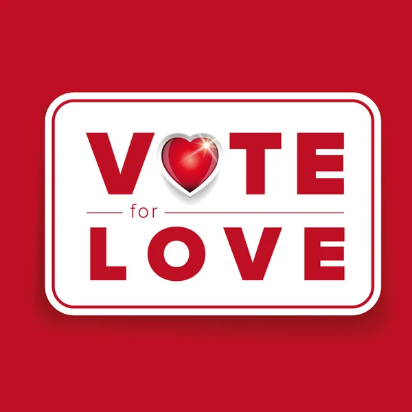 Vote for love — Stock Vector