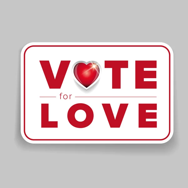 Vote for love — Stock Vector