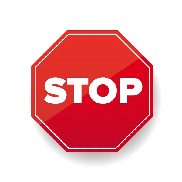 Stopbord vector rood — Stockvector