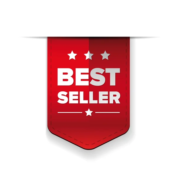 Bestseller vector de cinta roja — Vector de stock