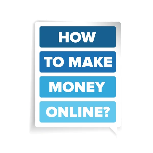 Hoe maak je geld online label blauw — Stockvector