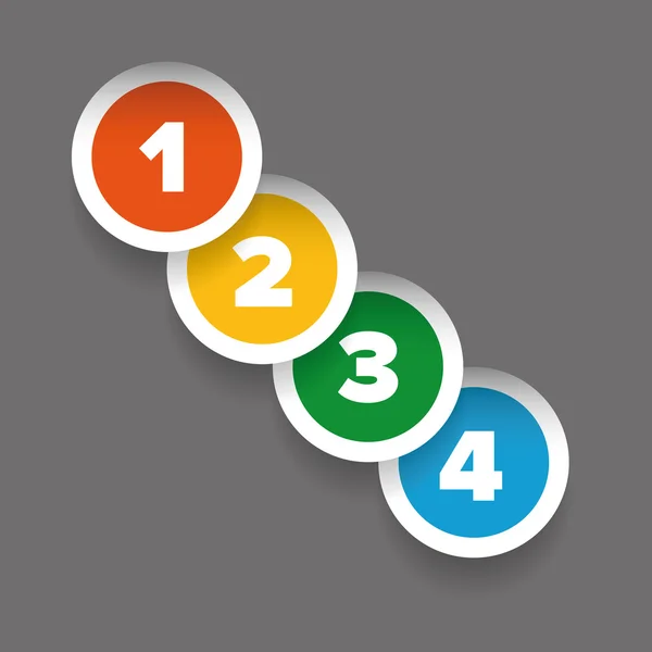 Een twee drie vier vooruitgang bar stickers — Stockvector