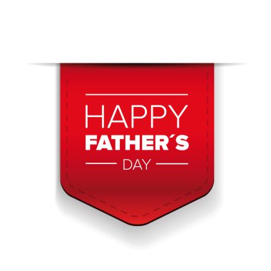 Mutlu Babalar günü kırmızı kurdele