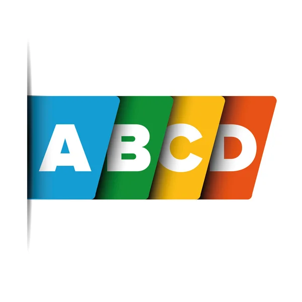 A B C D letters progress bar — Stock Vector