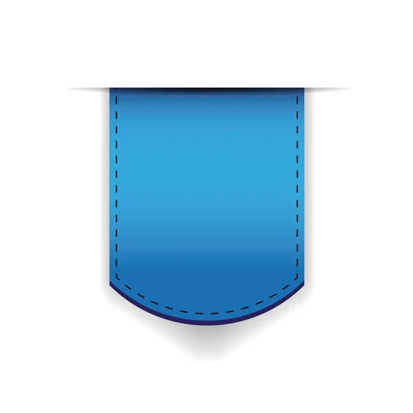 Blue ribbon bookmark vector — Stock Vector