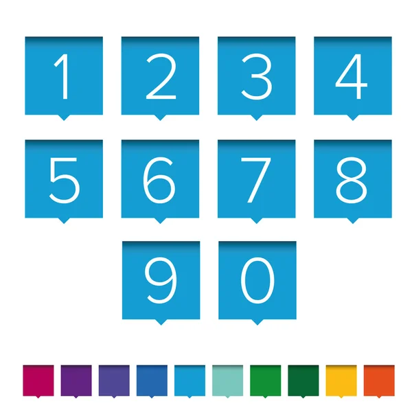 Number set vector pointer — Stock Vector