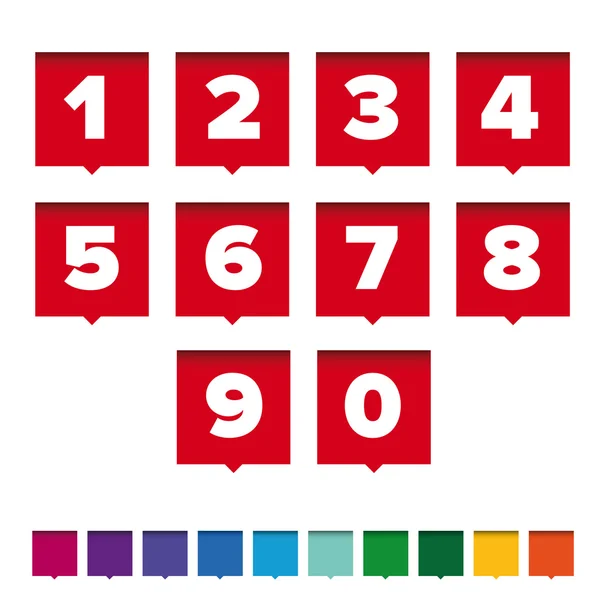 Number set vector pointer — Stock Vector