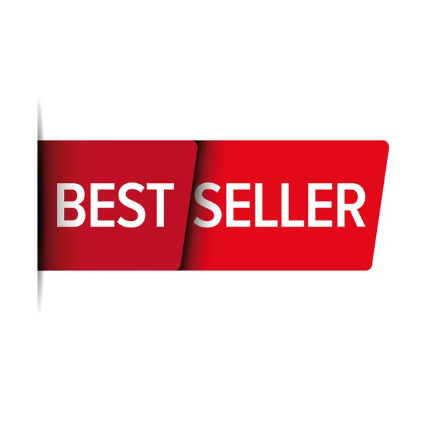 Mejor vendedor vector rojo — Vector de stock