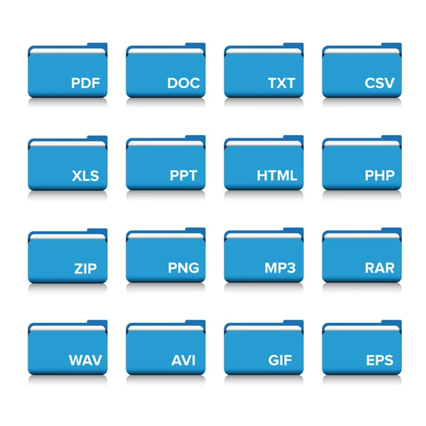 Formato de archivo files vector blue — Vector de stock