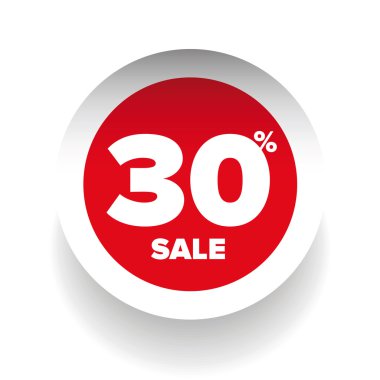 3D Satılık etiket % 30'u vektör