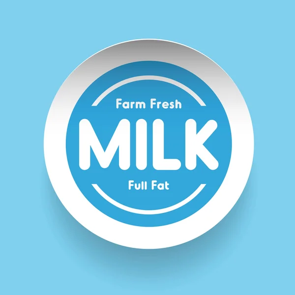 Farm fresh Milk - Full fat label — Stock Vector