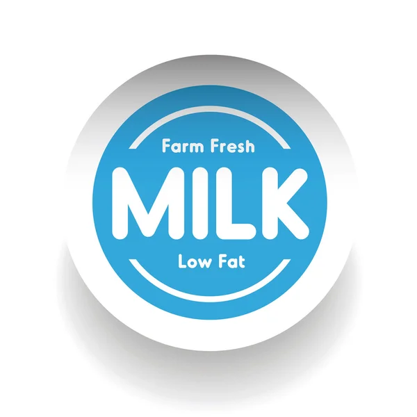 Farm fresh Milk - Low fat label — Stock Vector