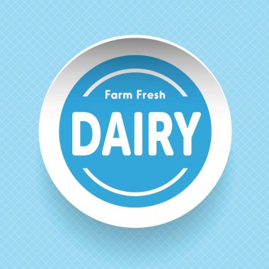 Dairy product label vector clipart