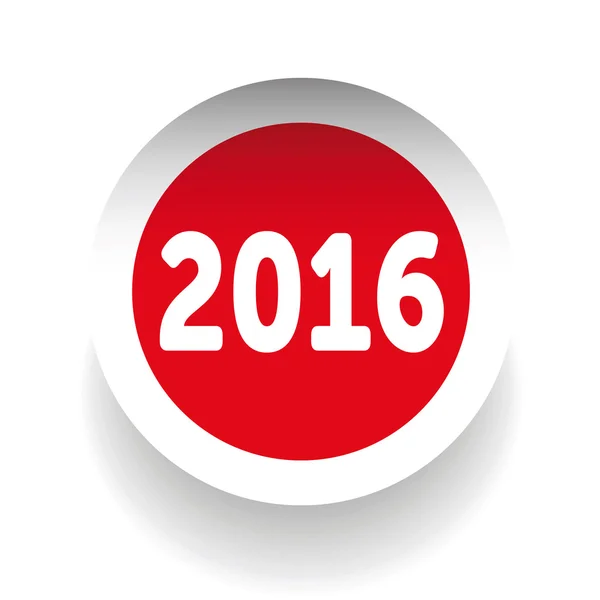 2016 kırmızı etiket — Stok Vektör