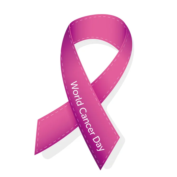 Ruban Journée mondiale du cancer — Image vectorielle