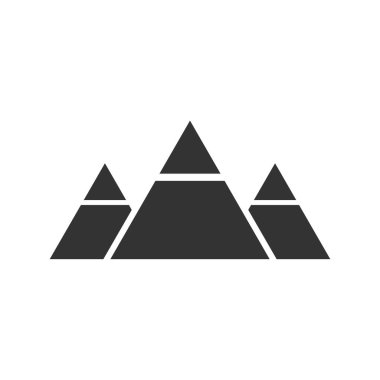 Dağ yassı ikonu. Beyaz üzerinde izole edilmiş vektör illüstrasyon avantajı sembolü