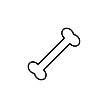 Kemik siyahı ikonu. Vektör illüstrasyonu beyaz arkaplanda izole edildi