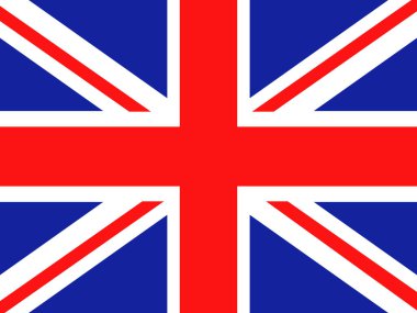 Büyük Britanya bayrak ikonu. Vektör çizimi. Birleşik Krallık bayrak sembolü.
