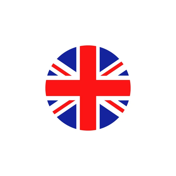 Ícone Bandeira Redonda Britânica National Great Britain Circular Flag Vector —  Vetores de Stock