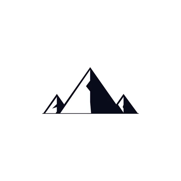 Mountain Flat Icon Vector Advantage Symbol Isolated White Travel Concept — Stock Vector