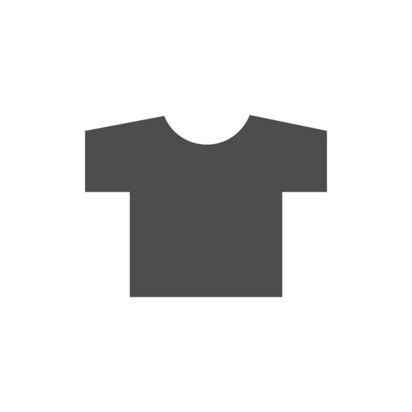 シャツブラックアイコン Tシャツのシルエット 白地に独立したベクトル図 — ストックベクタ
