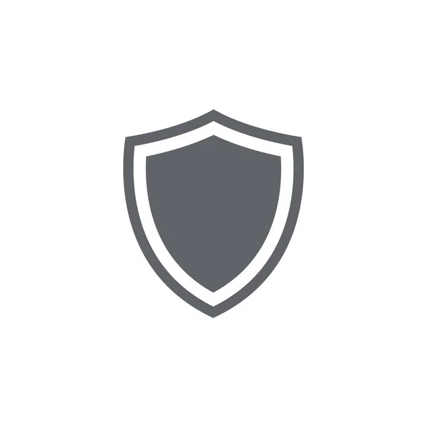Sköld Logotyp Mall Platt Illustration Skärmande Ikon Säkerhet Och Beskyddare — Stock vektor