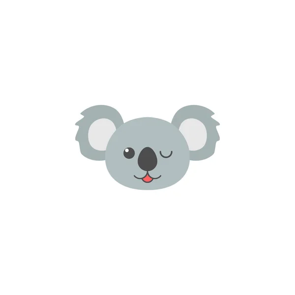 Koala Emoji Kopf Animal Cute Emotion Gesicht Vektor Illustration Isoliert — Stockvektor