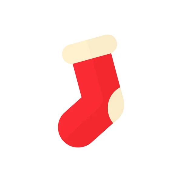 赤いアイコンをロック クリスマスの漫画のシンボル 白地に独立したベクトル図 — ストックベクタ