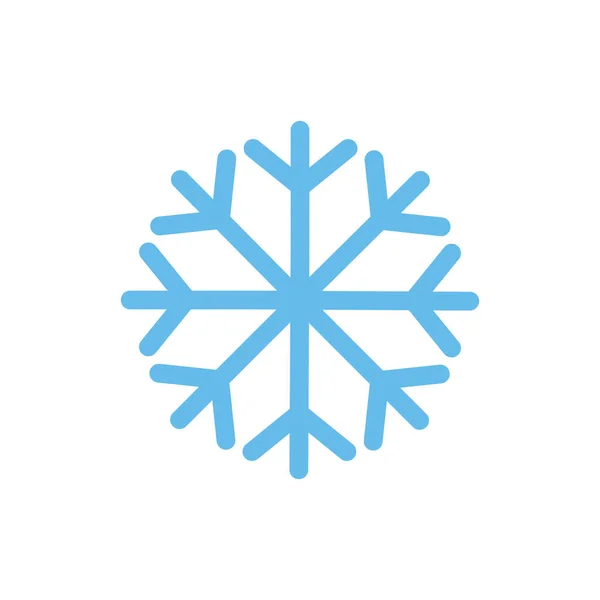 Ícone Azul Floco Neve Ilustração Vetorial Isolada Fundo Branco —  Vetores de Stock